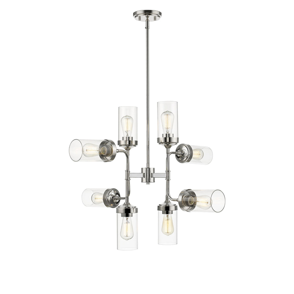 Calliope 8 Light Chandelier Polished Nickel