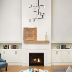 Calumet GU10 9 Light Chandelier Matte Black + Polished Nickel