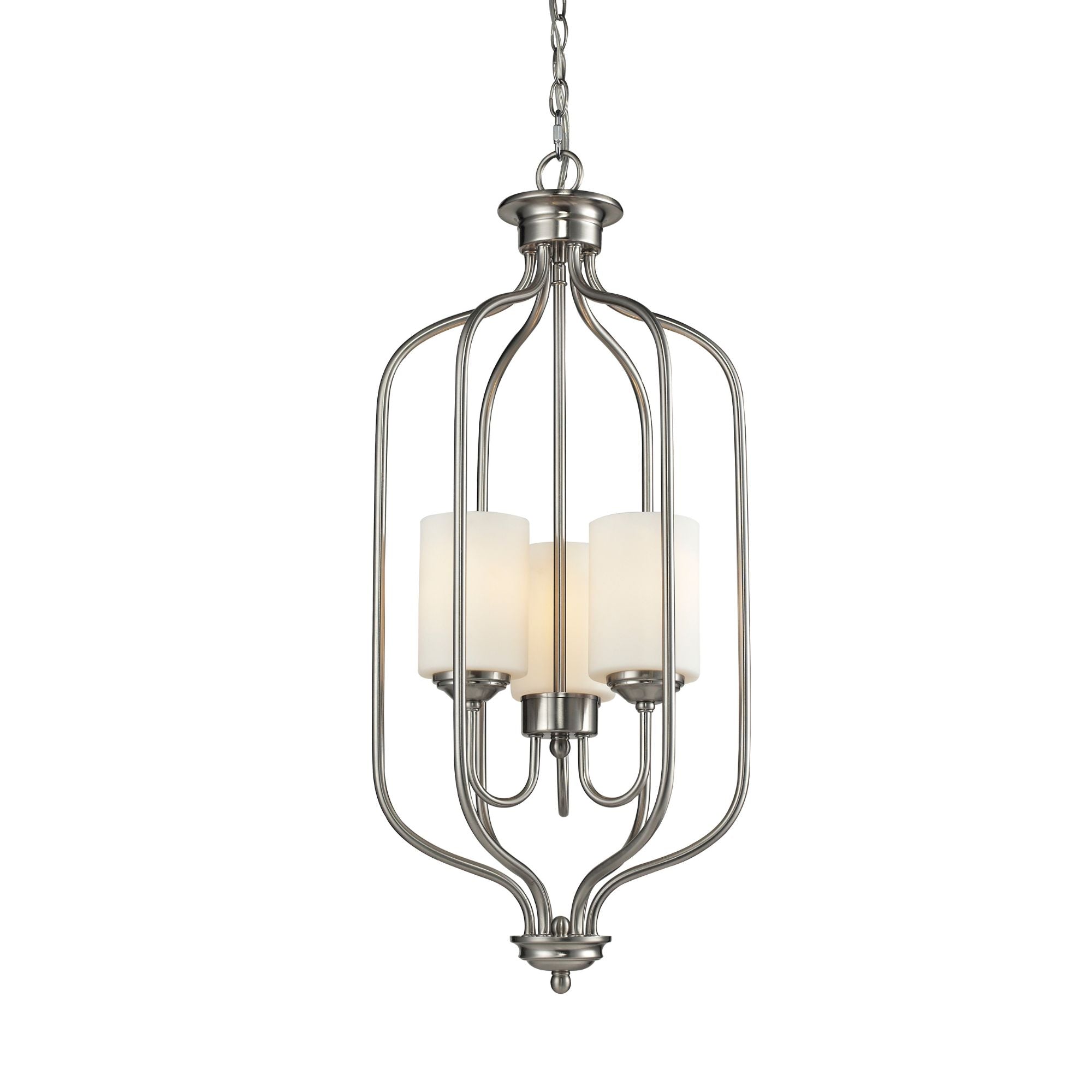 Cardinal 3 Light Chandelier Brushed Nickel