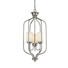 Cardinal 3 Light Chandelier Brushed Nickel