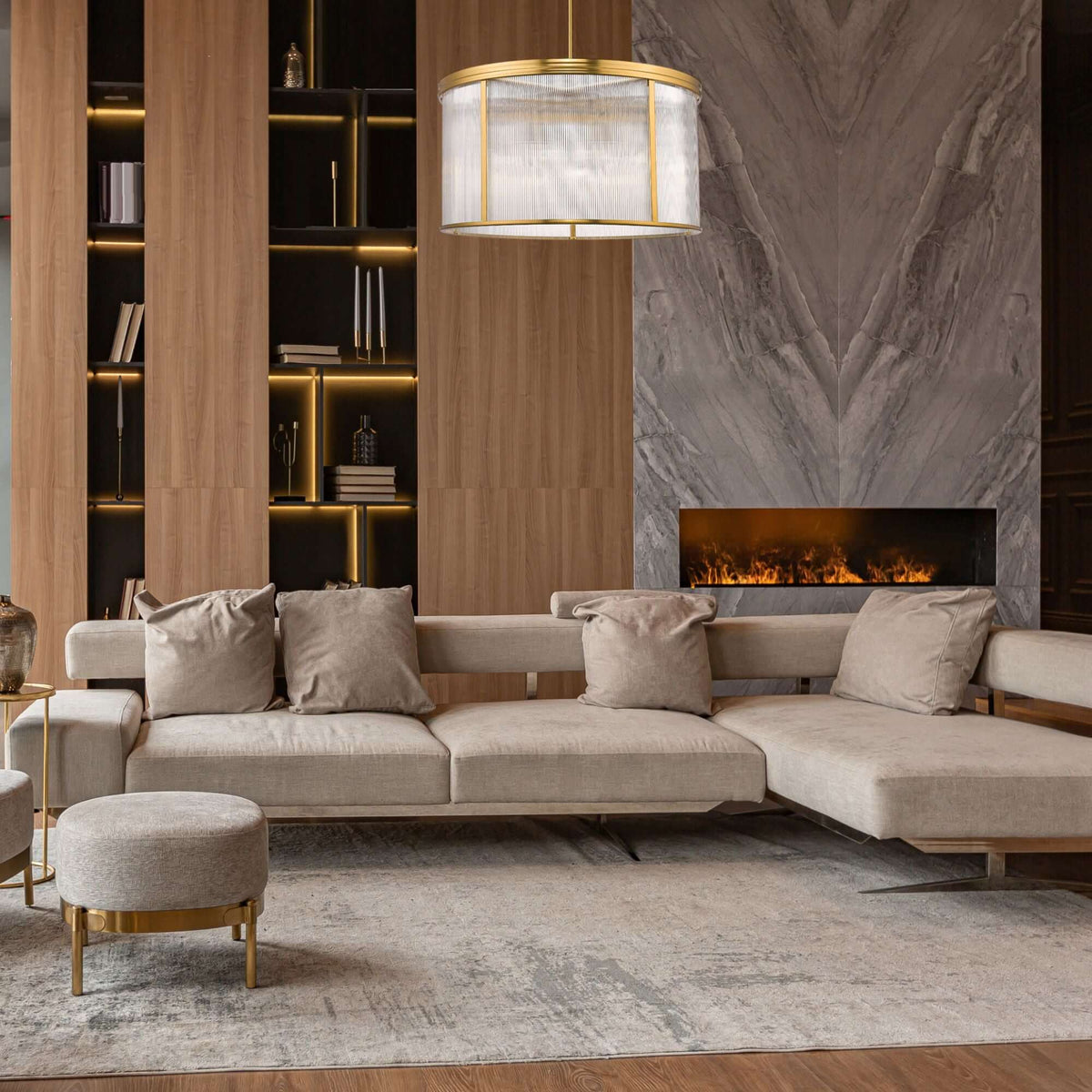 Carnaby 9 Light Chandelier Modern Gold