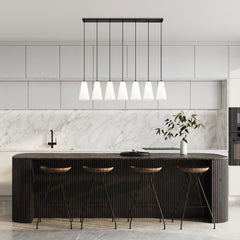 Farrell 7 Light Linear Chandelier Matte Black