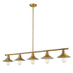 Casa 5 Light Linear Chandelier Foundry Brass
