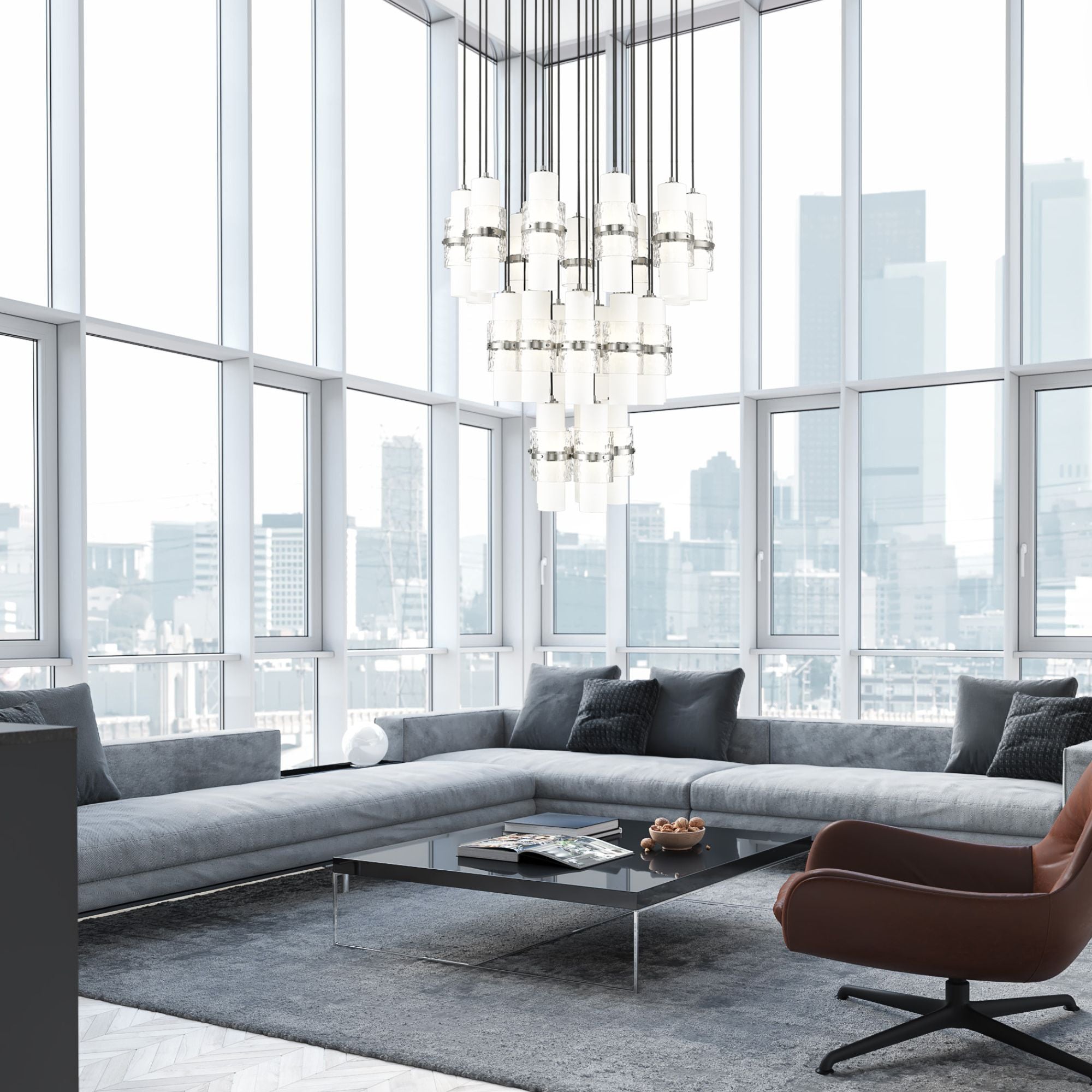 Cayden 27 Light Chandelier Brushed Nickel
