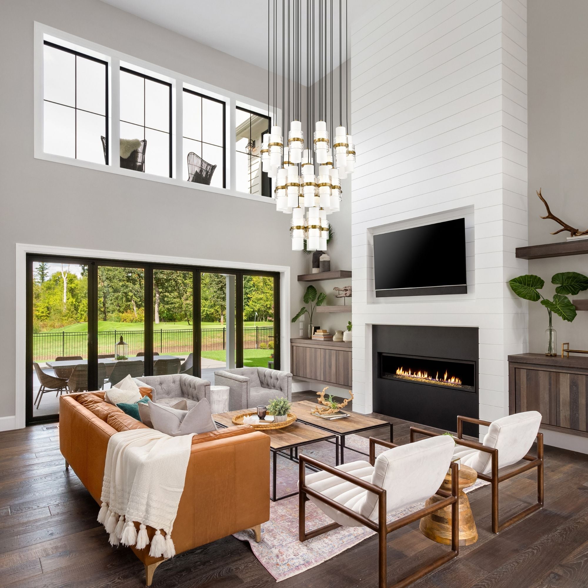 Cayden 27 Light Chandelier Modern Gold