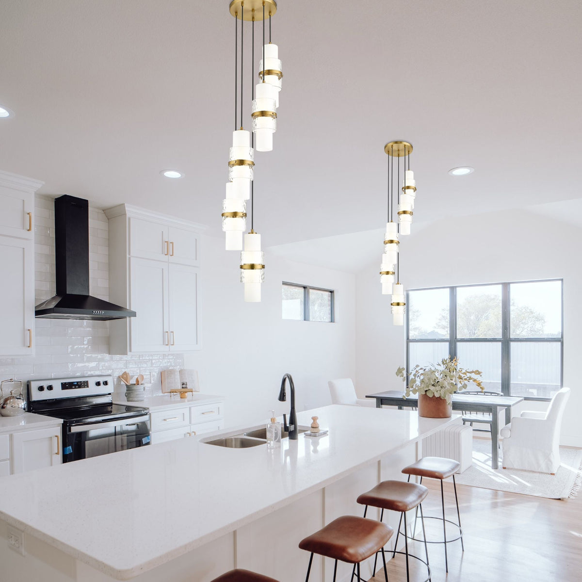 Cayden 5 Light Chandelier Modern Gold