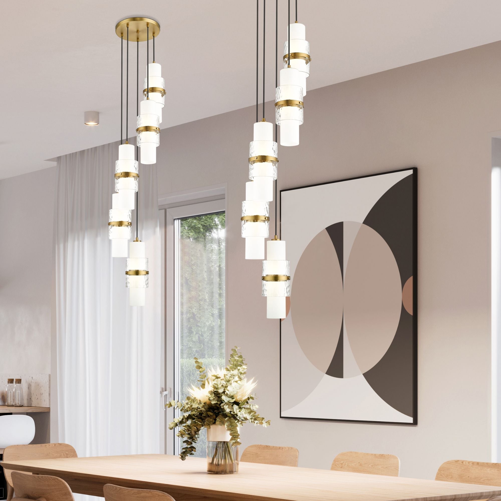 Cayden 5 Light Chandelier Modern Gold