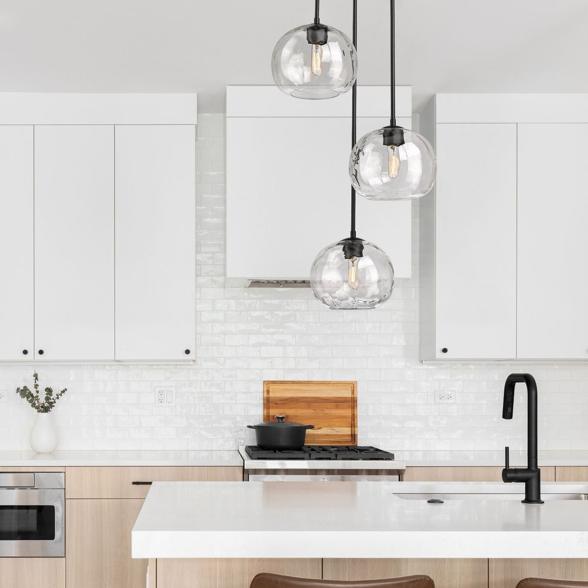 Chloe 3 Light Chandelier Matte Black