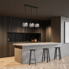 Chloe 3 Light Linear Chandelier Matte Black