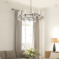 Datus 12 Light Chandelier Polished Nickel