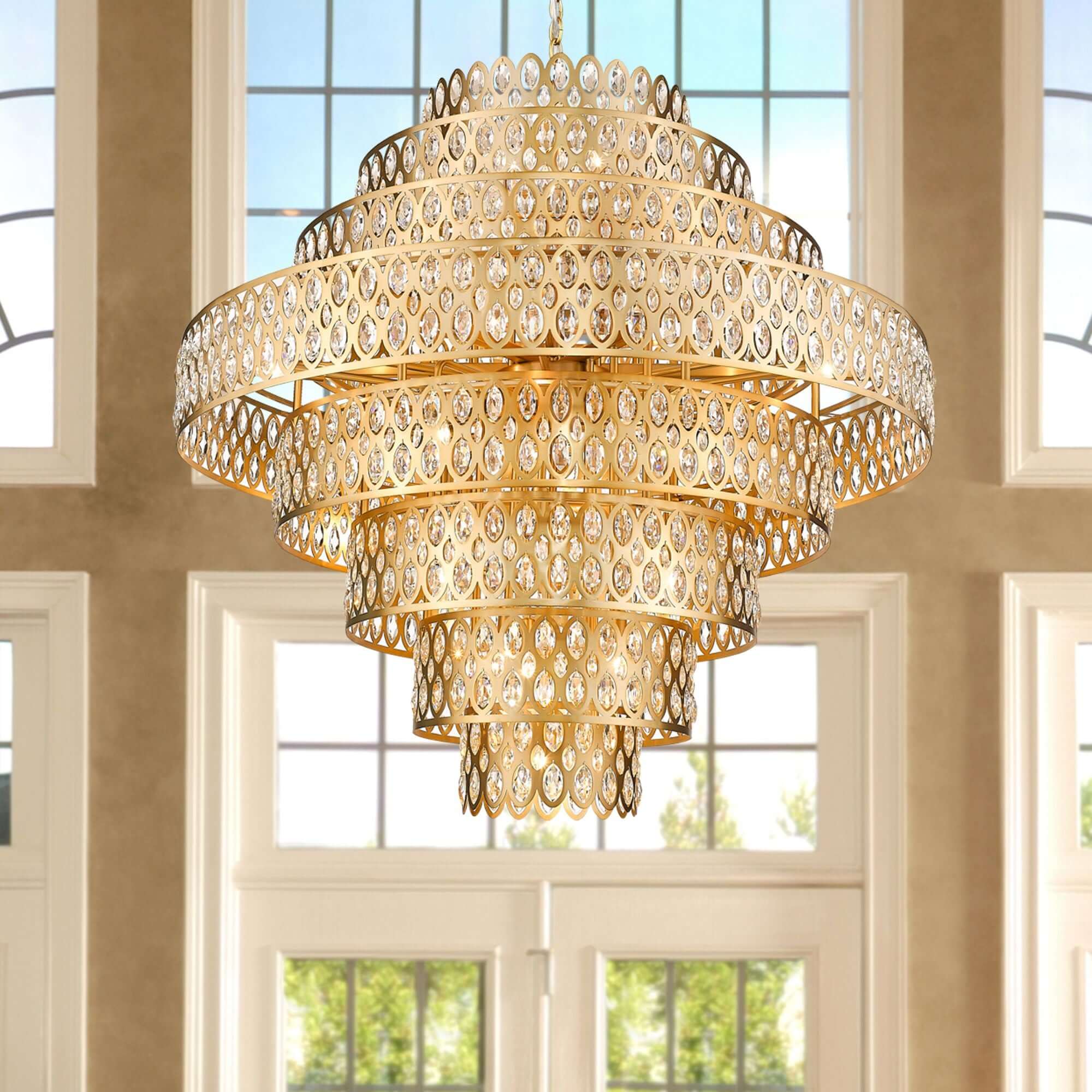 Dealey 25 Light Chandelier Heirloom Brass