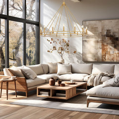 Dennison 16 Light Chandelier Signature Brass