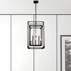 Easton 8 Light Chandelier Matte Black