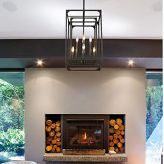 Easton 8 Light Chandelier Matte Black