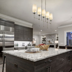 Emily 5 Light Linear Chandelier Polished Nickel