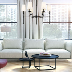 Emily 6 Light Chandelier Matte Black