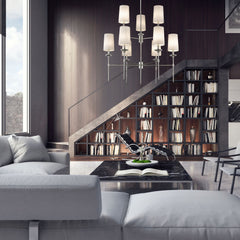 Emily 9 Light Chandelier Polished Nickel