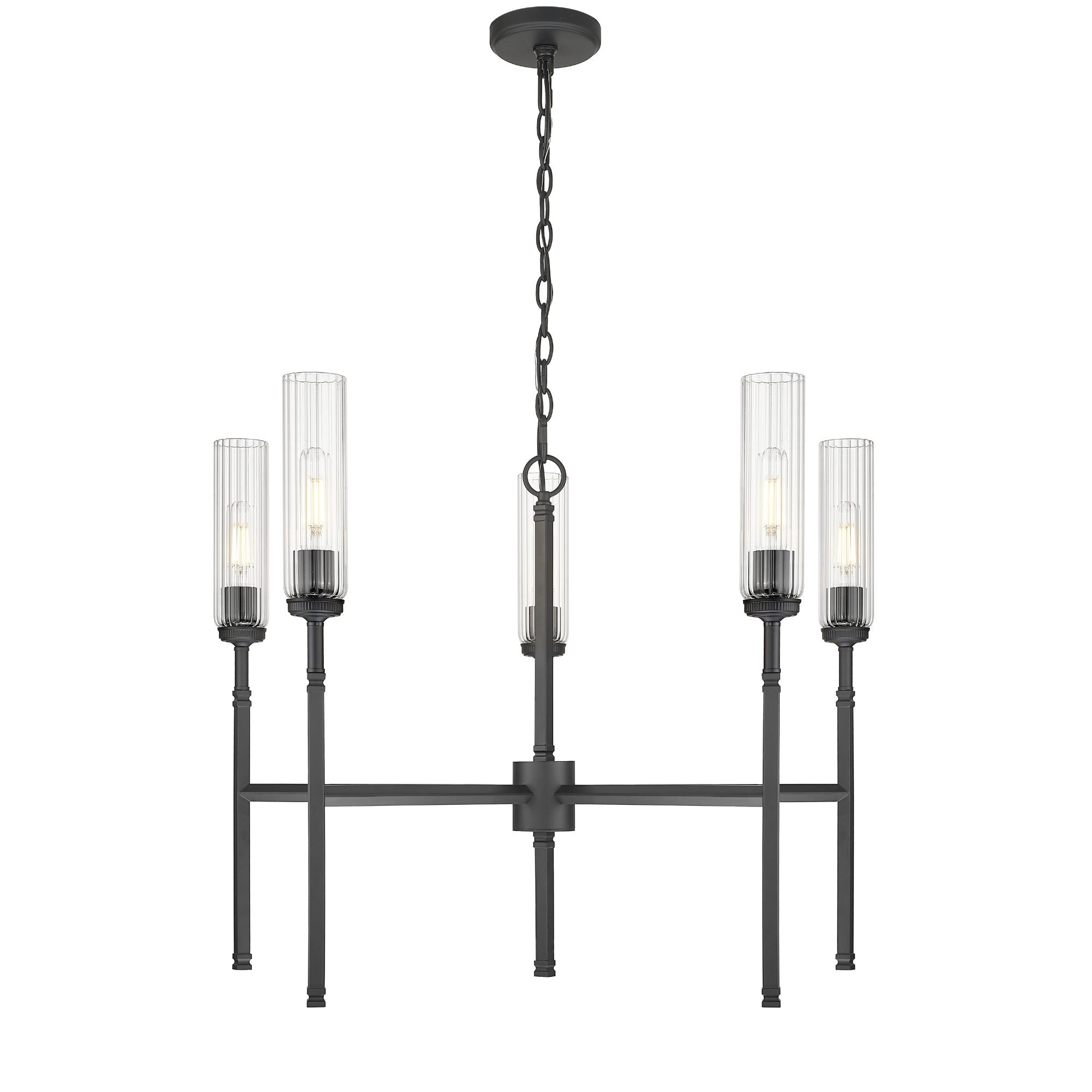 Esme 5 Light Chandelier Matte Black