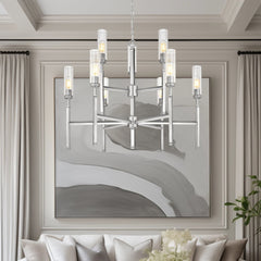 Esme 9 Light Chandelier Brushed Nickel