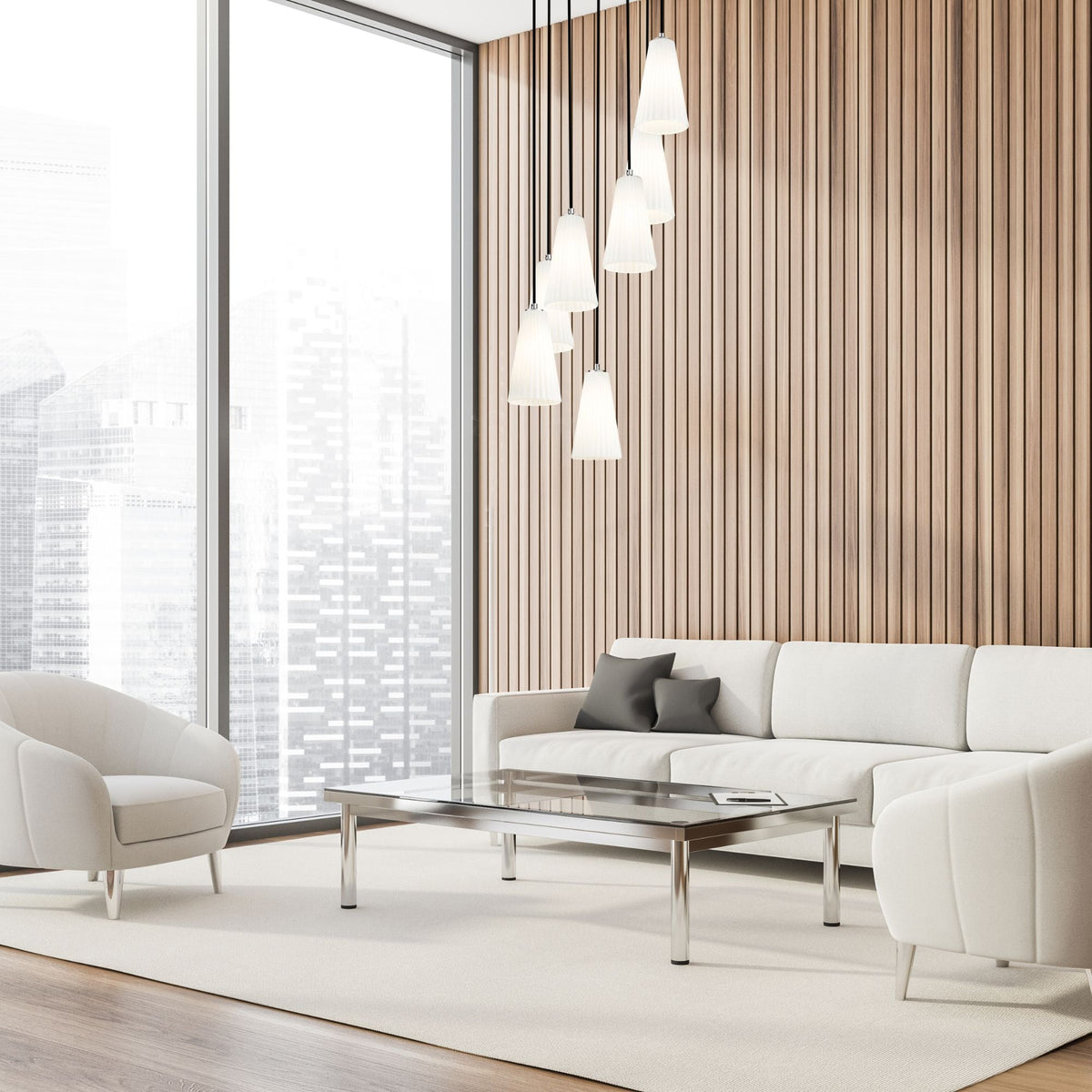 Farrell 7 Light Chandelier Brushed Nickel