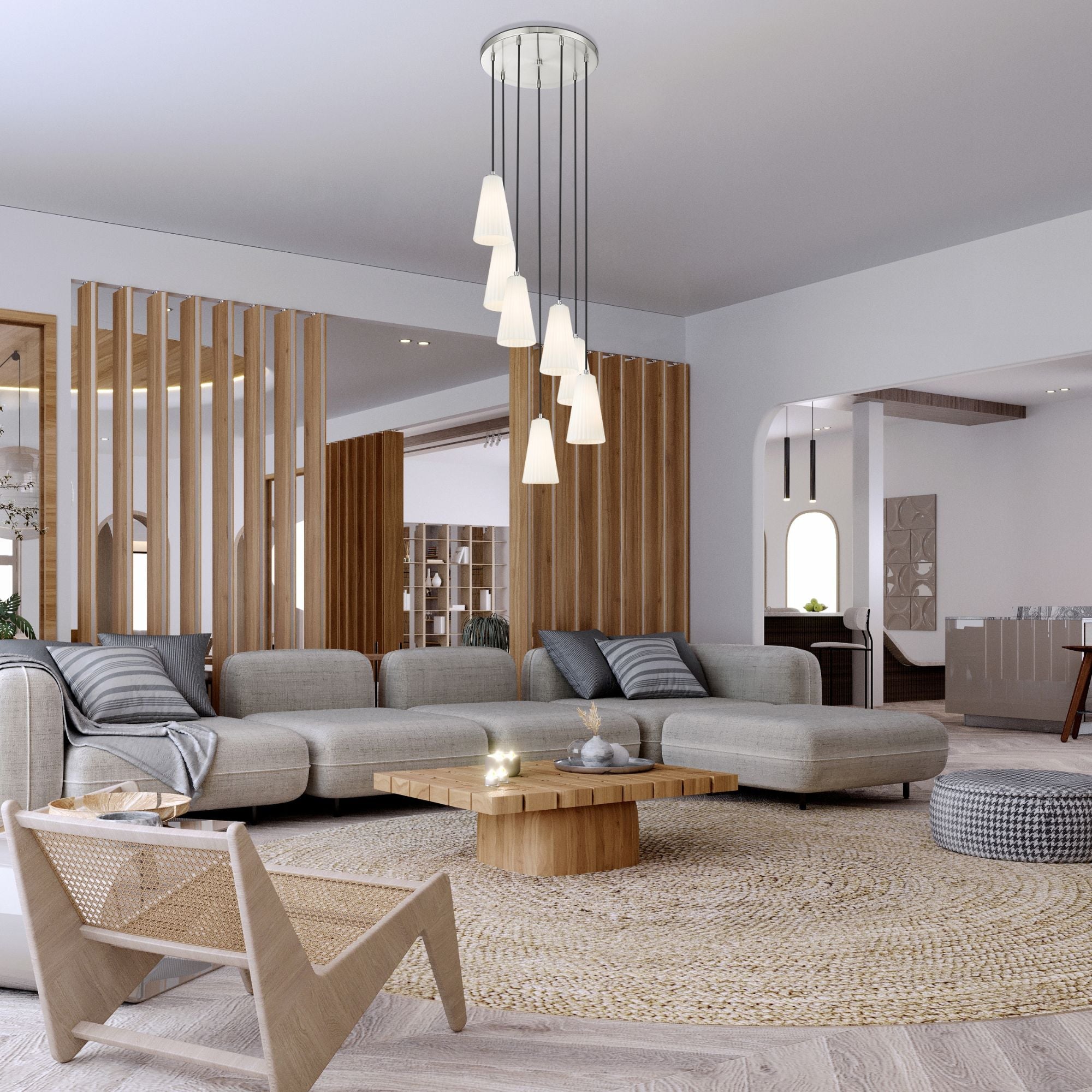 Farrell 7 Light Chandelier Brushed Nickel