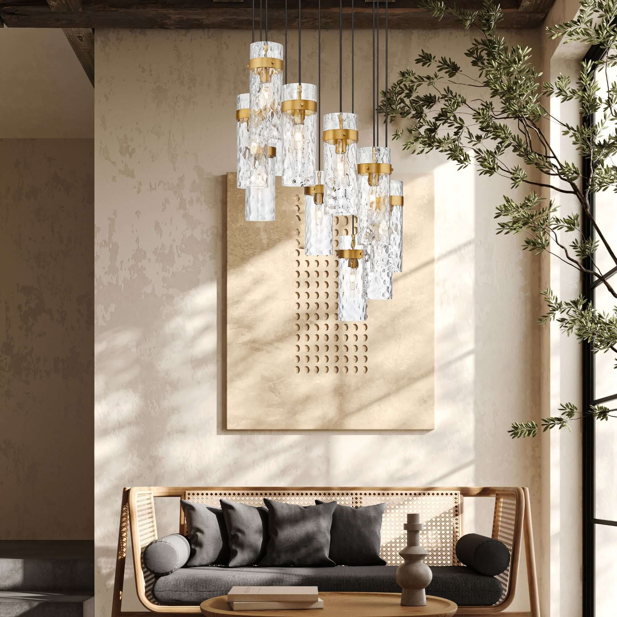Fontaine 11 Light Chandelier Rubbed Brass