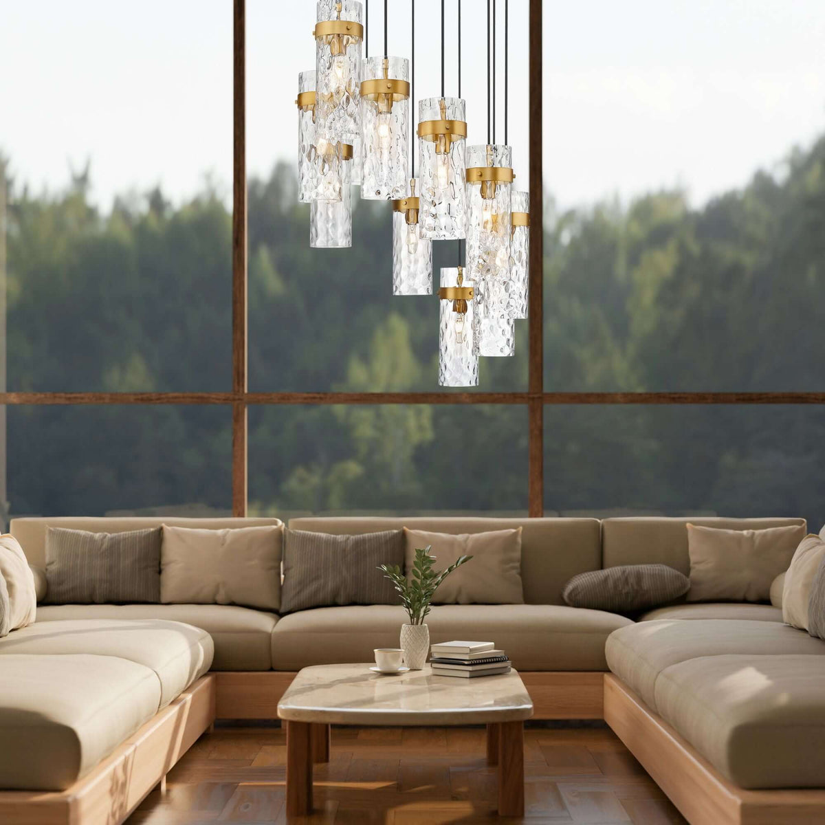 Fontaine 11 Light Chandelier Rubbed Brass