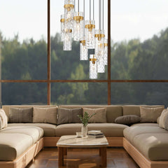 Fontaine 11 Light Chandelier Rubbed Brass
