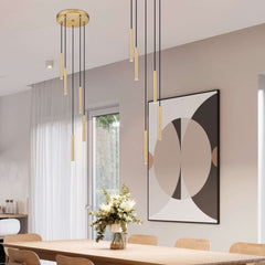 Forest LED 5 Light Chandelier Modern Gold