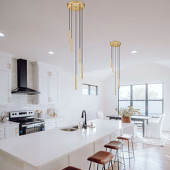 Forest LED 5 Light Chandelier Modern Gold