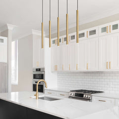 Forest LED 5 Light Linear Chandelier Modern Gold