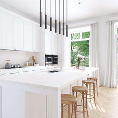 Forest LED 7 Light Linear Chandelier Matte Black