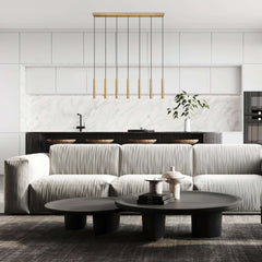 Forest LED 7 Light Linear Chandelier Modern Gold