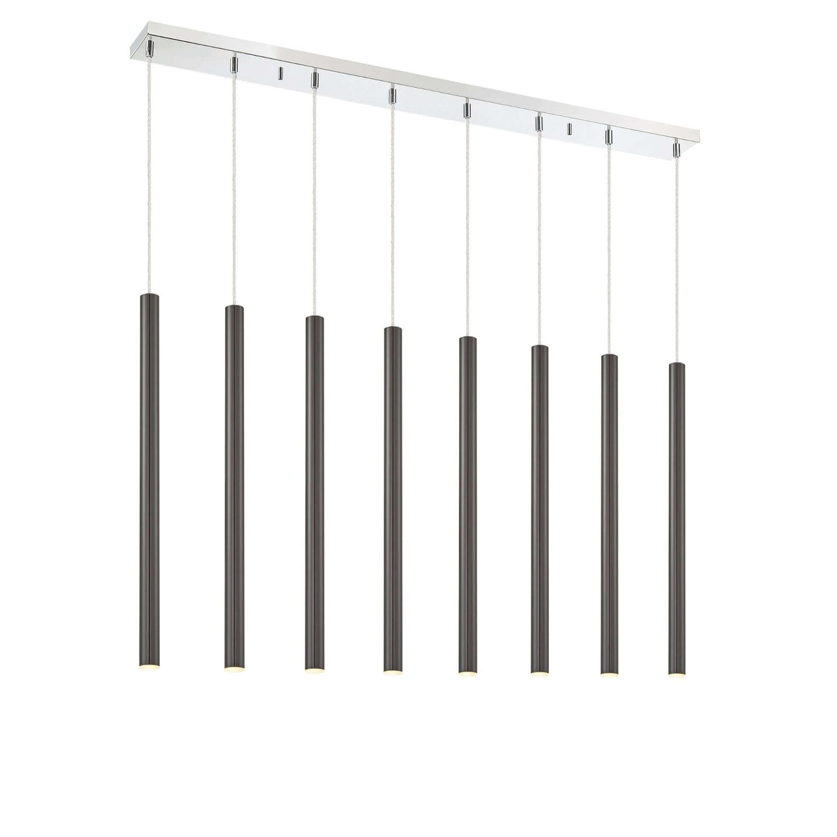 Forest LED 8 Light Linear Chandelier Chrome