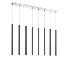 Forest LED 8 Light Linear Chandelier Chrome