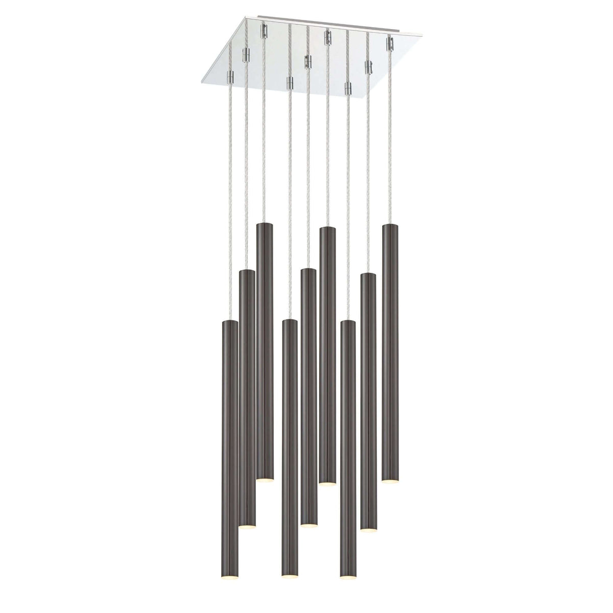 Forest LED 9 Light Chandelier Chrome