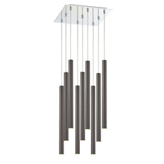 Forest LED 9 Light Chandelier Chrome