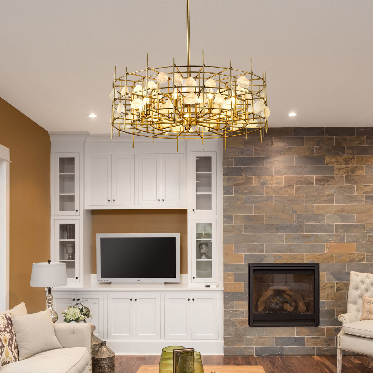 Garroway 9 Light Chandelier Aged Brass