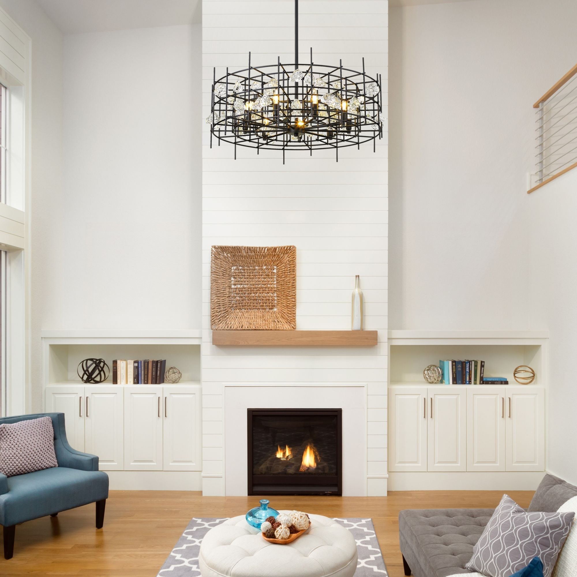 Garroway 9 Light Chandelier Matte Black