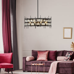 Garroway 9 Light Chandelier Matte Black