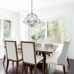 Geo 6 Light Chandelier Matte Black + Chrome
