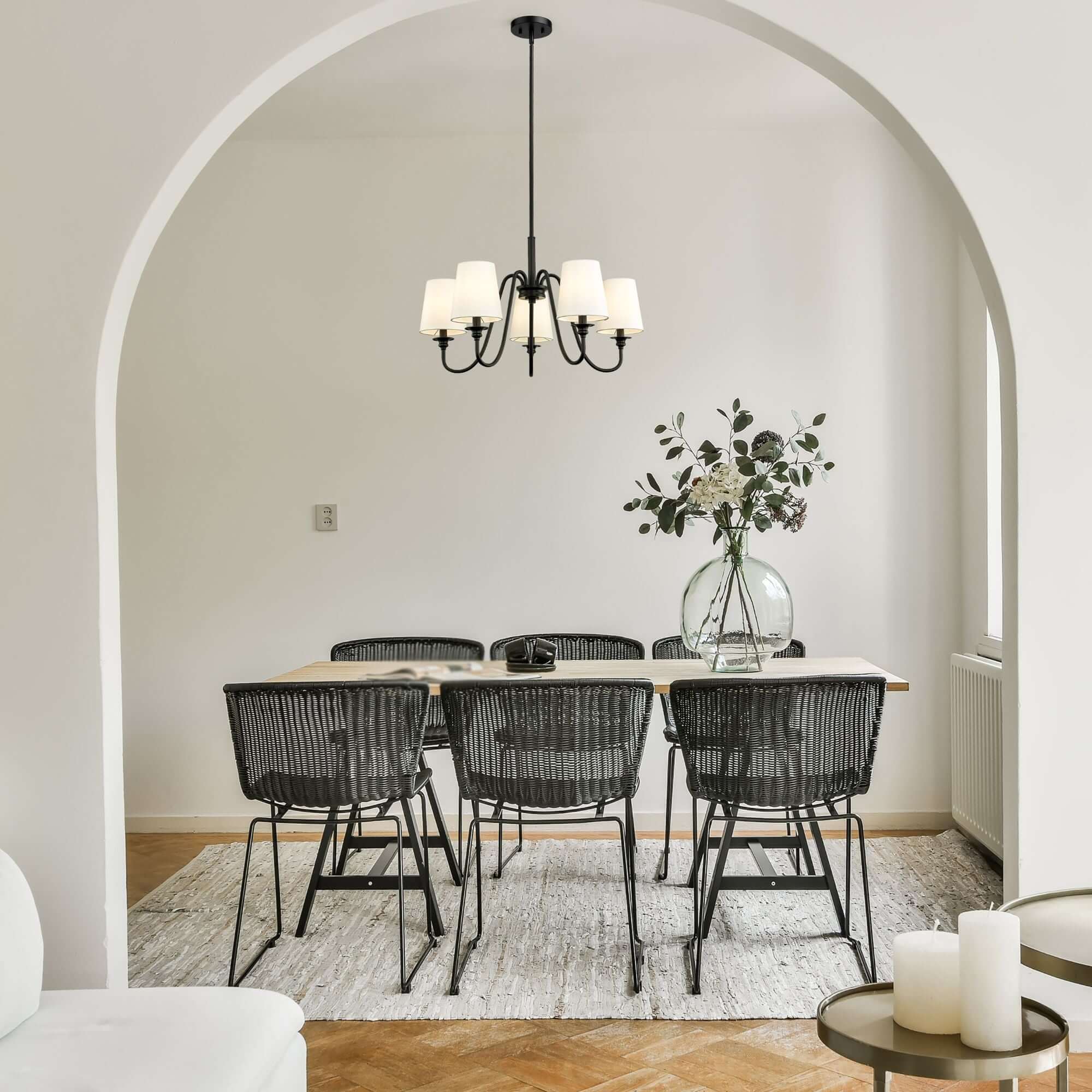 Gianna 5 Light Chandelier Matte Black