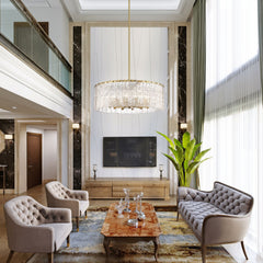 Glacier 12 Light Chandelier Modern Gold