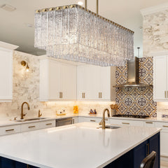 Glacier 5 Light Linear Chandelier Modern Gold