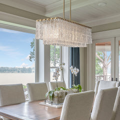 Glacier 5 Light Linear Chandelier Modern Gold