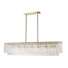 Glacier 7 Light Linear Chandelier Modern Gold