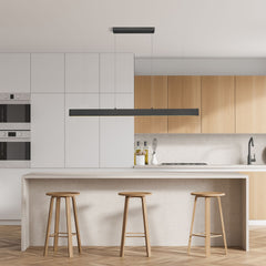 Hudson LED 1 Light Linear Chandelier Matte Black