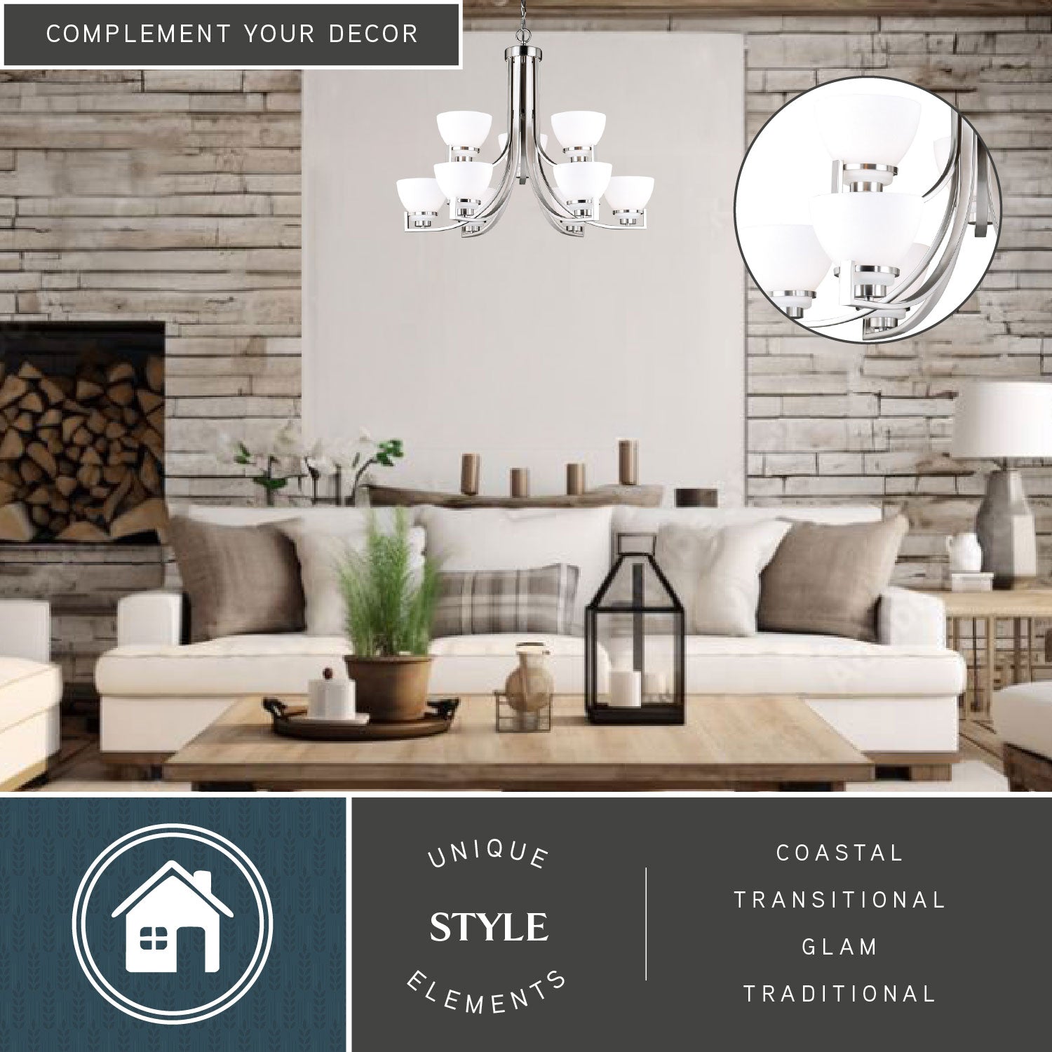 Metropolis 9-Light Chandelier