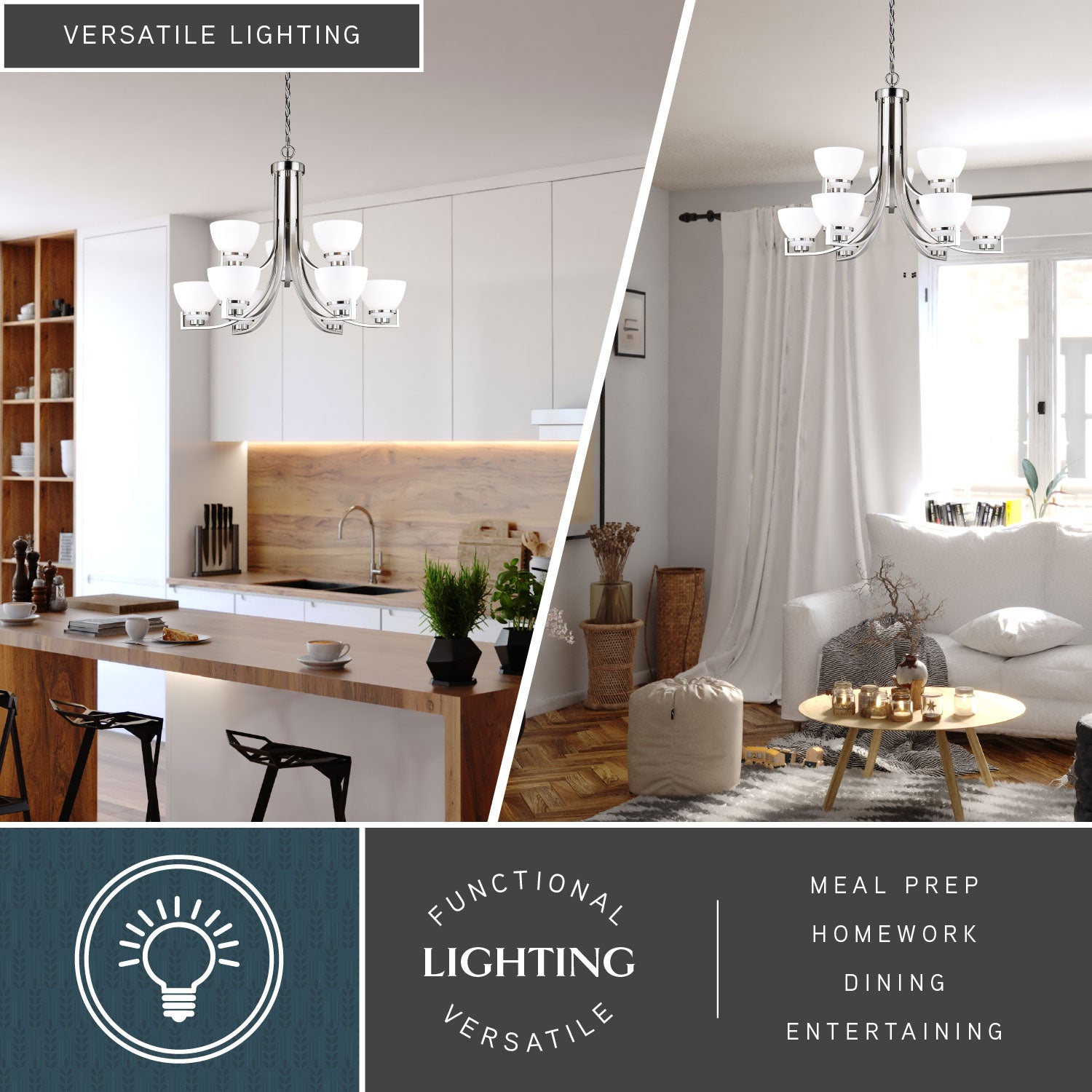 Metropolis 9-Light Chandelier