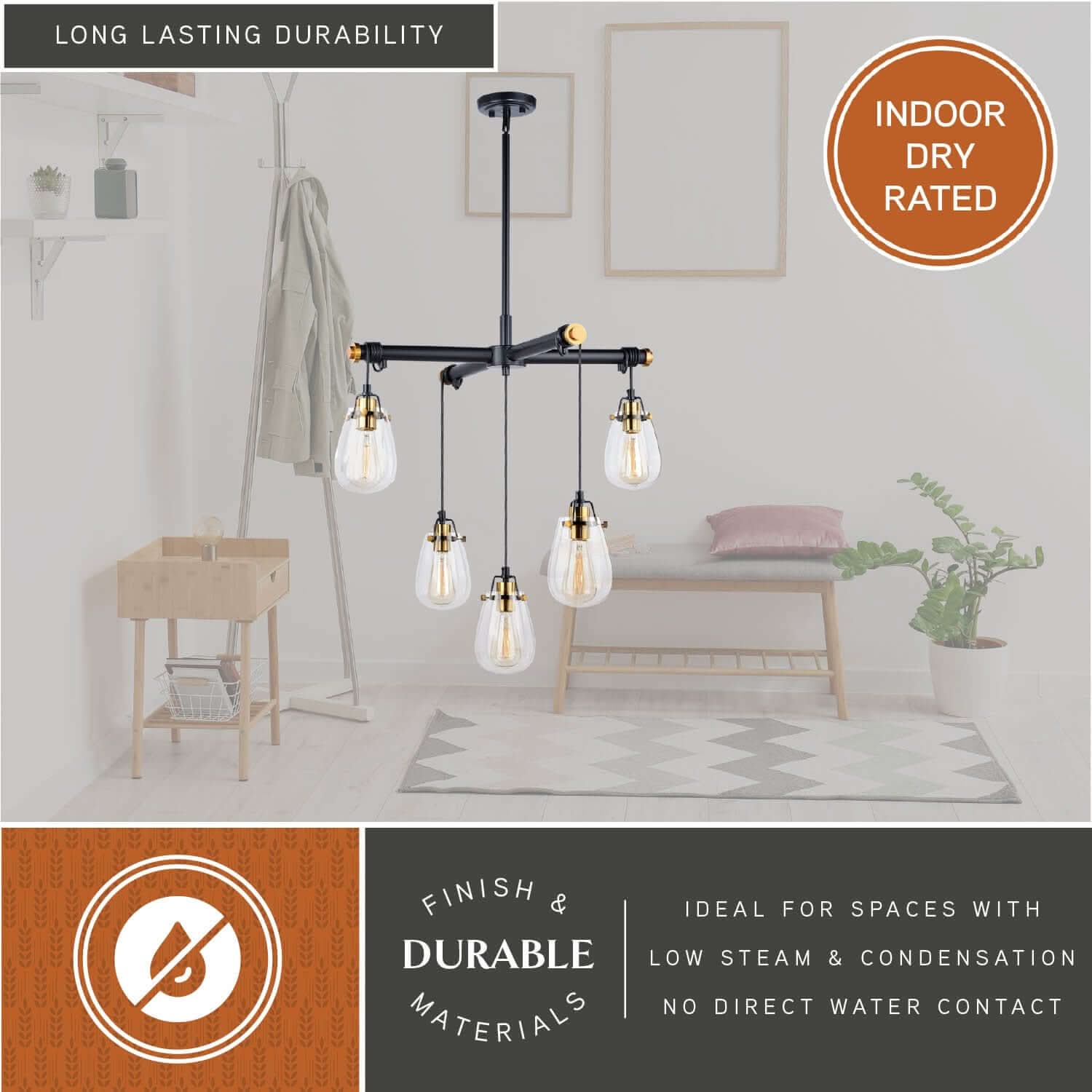 Kassidy 5-Light Adjustable Chandelier